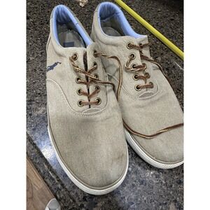 Polo Ralph Lauren Brown Canvas Deck Shoes 9.5 D‎